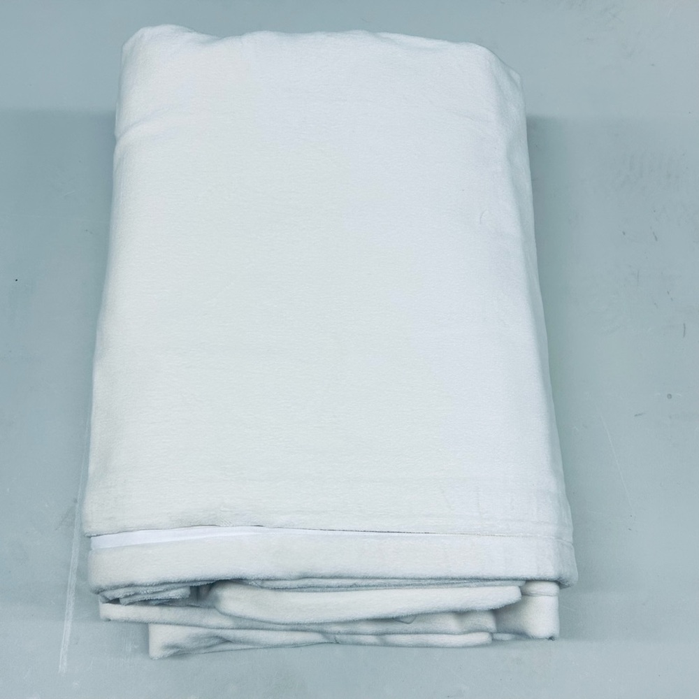 NWT/NWOT QUINCE Set Of 2 48x84 Cotton Velvet Curtains Ivory 7824 - Picture 9 of 10